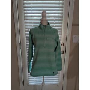 Under Armour Women's Melon Green Half Zip Pullover Shirt. Large. Pre-owned
